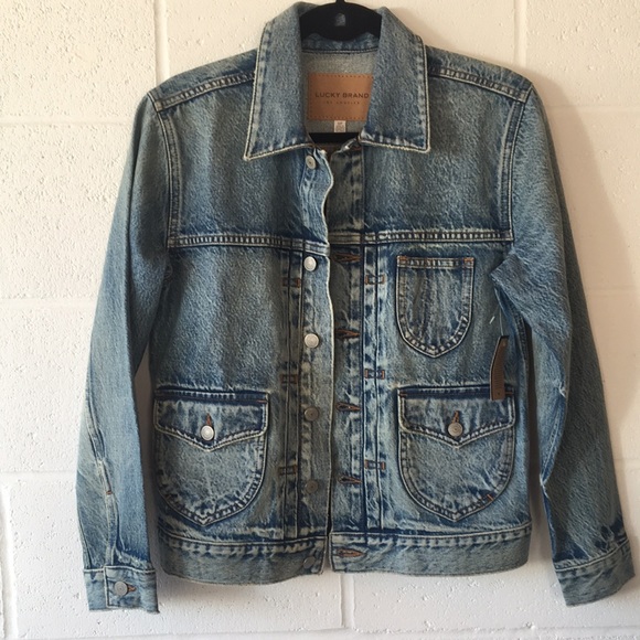 Jean Jacket 100% Cotton size small color blue Lucky - Picture 9 of 13